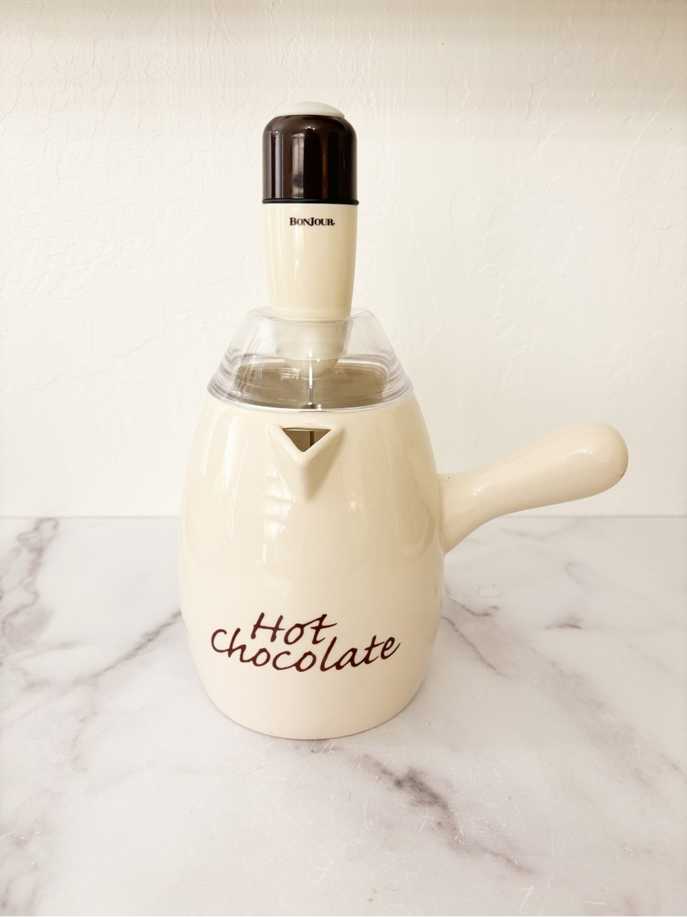 Bonjour Cream Hot Chocolate Mixer Maker with Frother Cream